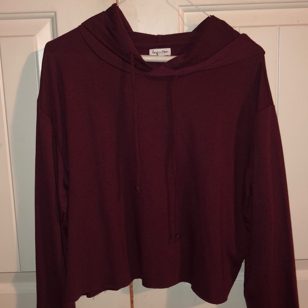 Cropped lightweight hoodie